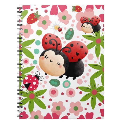 Cute Lady Bugs 🐞 Notitieboek (Voorkant)