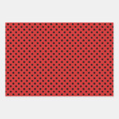 Cute Lady Bugs Polka Dots Stripes Inpakpapier Vel (Voorkant 2)