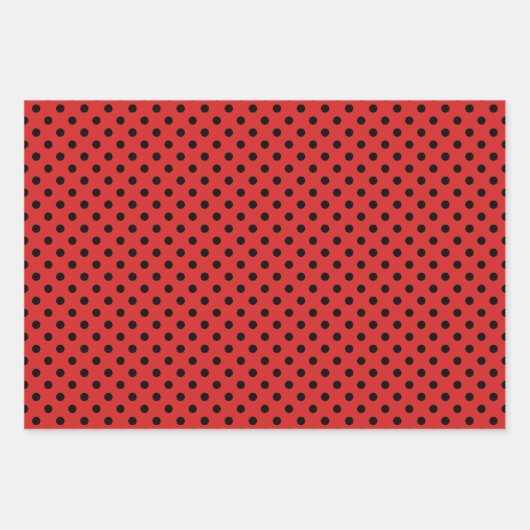 Cute Lady Bugs Polka Dots Stripes Inpakpapier Vel (Voorkant 2)