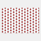 Cute Lady Bugs Polka Dots Stripes Inpakpapier Vel (Voorkant)