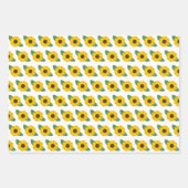 Cute Lady Bugs & Sunflower Patronen Inpakpapier Vel (Voorkant 3)