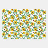 Cute Lady Bugs & Sunflower Patronen Inpakpapier Vel (Voorkant)