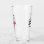 Cute Lady | Creëer uw eigen | Personaliseren Glas (Links)