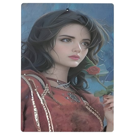 Cute Lady-klembord Klembord (Achterkant)