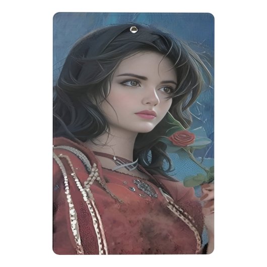 Cute Lady Mini-klembord Mini Klembord (Achterkant)