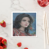 Cute Lady Paper Napkin Servet (Insitu)