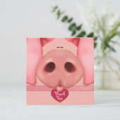 Cute Lady Piggy Hartelijk dank (Staand voorkant)