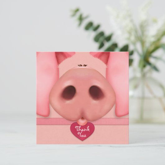 Cute Lady Piggy Hartelijk dank (Staand voorkant)