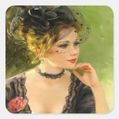 Cute Lady Sticker (Voorkant)