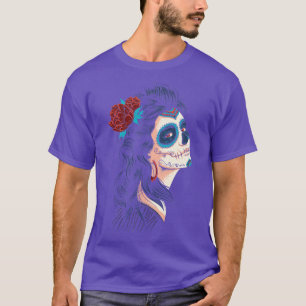 Cute Lady van de dode La Calavera Catrina T-shirt