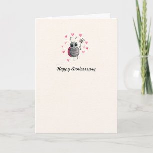 Cute Ladybird Ladybug Jubileum card Kaart