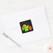Cute Ladybird Shamrock Vierkante Sticker (Envelop)