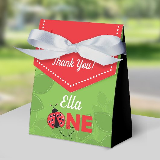 Cute Ladybug 1st Birthday Party Favor Box for girl Bedankdoosjes