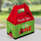Cute Ladybug 1st Birthday Party Gable Box for girl Bedankdoosjes