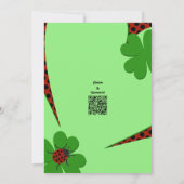Cute Ladybug 1st Birthday Party Invitation Kaart (Achterkant)