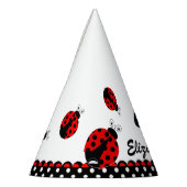 Cute Ladybug 1st Birthday Polka Dots Name | Nummer Feesthoedjes (Links)