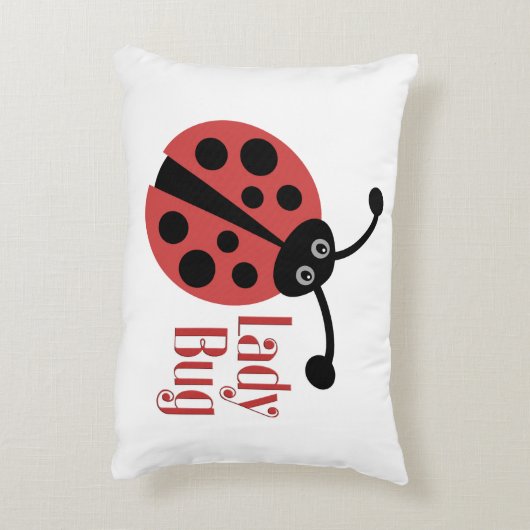 Cute Ladybug Animal Print Decoratief Kussen (Achterkant (Verticaal))