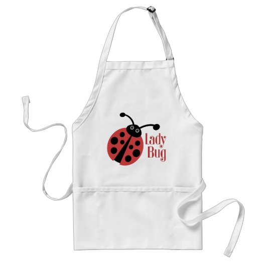 Cute Ladybug Animal Print Standaard Schort (Voorkant)