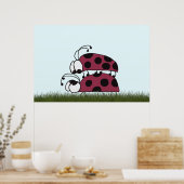 Cute Ladybug Art, getild Je bent mijn steen Poster (Keuken)