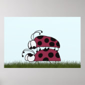 Cute Ladybug Art, getild Je bent mijn steen Poster (Voorkant)