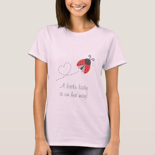 Cute Ladybug, Baby Girl, voor mammie T-shirt (Voorkant)