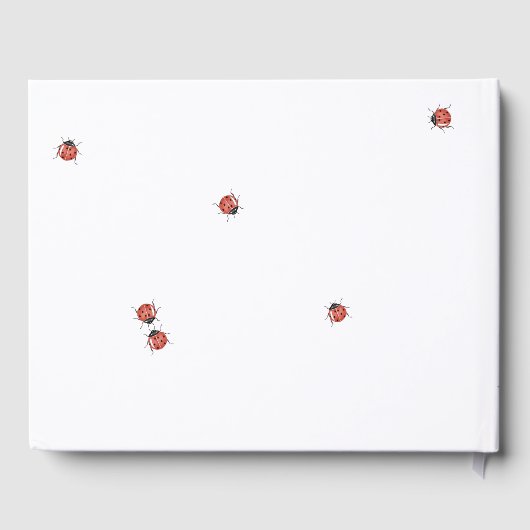 Cute Ladybug Baby shower Gastenboek (Achterkant)