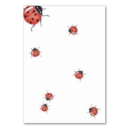 Cute Ladybug Baby shower Kaart (Achterkant)