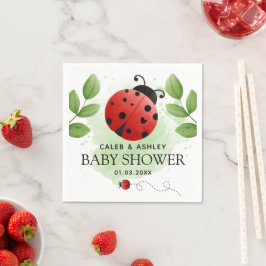 Cute Ladybug Baby shower Paper Napkins Servet