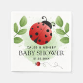 Cute Ladybug Baby shower Paper Napkins Servet (Voorkant)