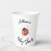 Cute Ladybug Baby shower Papieren Bekers (Voorkant)