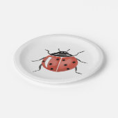 Cute Ladybug Baby shower Papieren Bordje (Gekanteld)