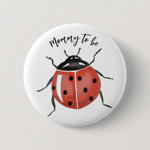 Cute Ladybug Baby shower Ronde Button 5,7 Cm