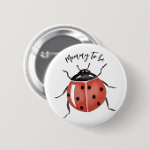 Cute Ladybug Baby shower Ronde Button 5,7 Cm (Voorkant /achterkant)