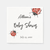 Cute Ladybug Baby shower Servet (Voorkant)