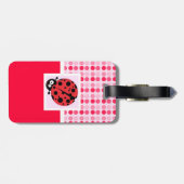 Cute Ladybug Bagagelabel (Achterkant horizontaal)