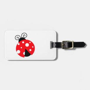 Cute Ladybug Bagagelabel