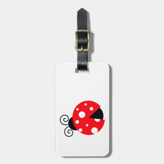Cute Ladybug Bagagelabel (Voorkant verticaal)