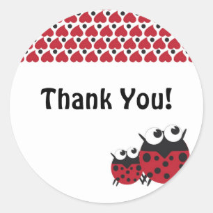CUTE LadyBug Bedankt Sticker