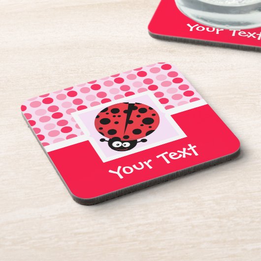 Cute Ladybug Bier Onderzetter (Linkerzijde)