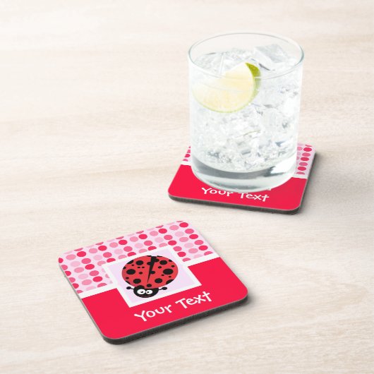 Cute Ladybug Bier Onderzetter (Rechterzijde)