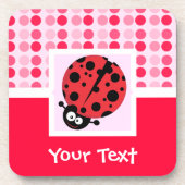 Cute Ladybug Bier Onderzetter (Voorkant)