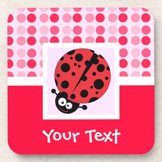 Cute Ladybug Bier Onderzetter (Voorkant)