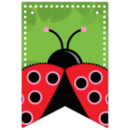 Cute Ladybug Birthday Bunting Flags/Banner Vlaggetjes
