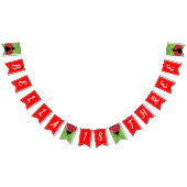 Cute Ladybug Birthday Bunting Flags/Banner Vlaggetjes (Alle)