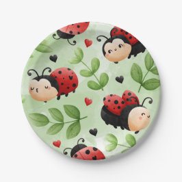 Cute Ladybug Borden Papieren Bordje