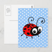 Cute Ladybug Briefkaart (Voorkant / Achterkant)