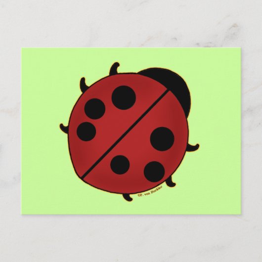 Cute Ladybug Briefkaart (Voorkant)