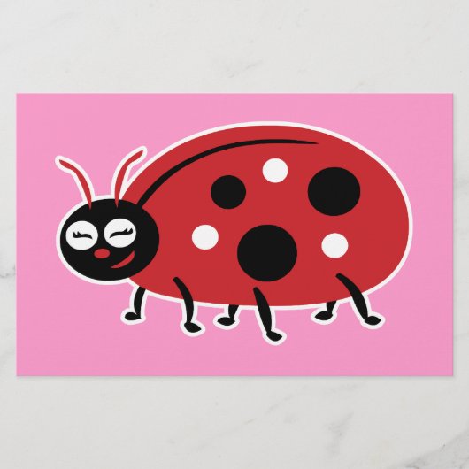 Cute Ladybug Briefpapier (Voorkant)