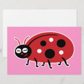 Cute Ladybug Briefpapier (Voorkant / Achterkant)