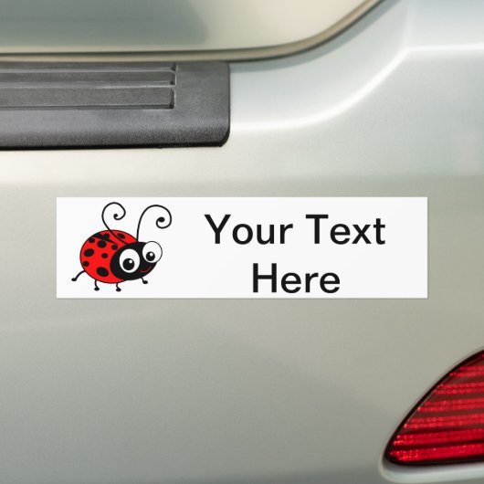Cute Ladybug Bumpersticker (Op auto)